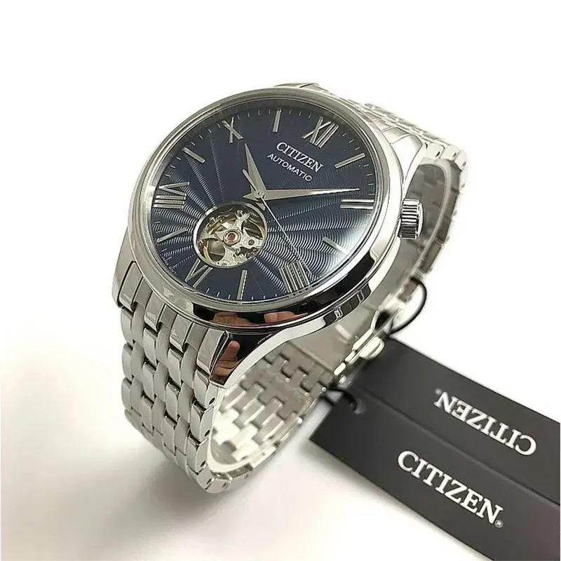 Citizen Stainless Steel Automatic Open Heart Blue Dial Men’s Watch | NJ9130-84L